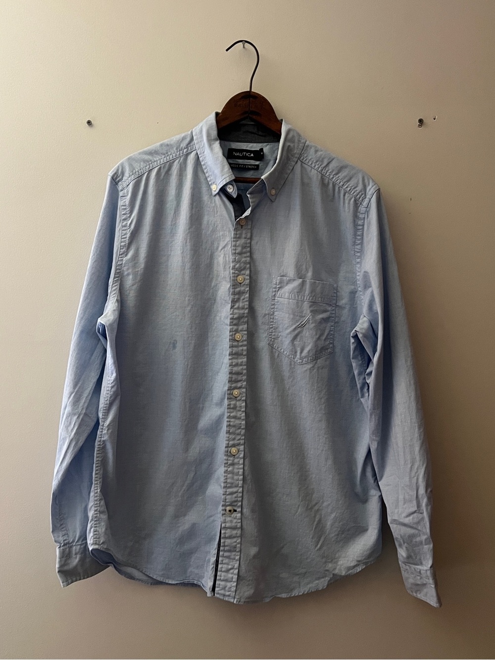 Nautica Light Blue Button-Down Oxford Shirt - Men's